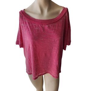 We The Free Oversized Tee Shirt Womens SZ XS Cutout Punk Alternative Athleisure